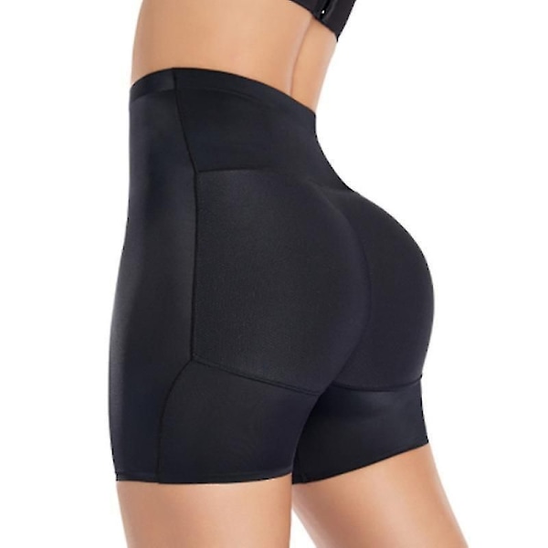 Butt Lifter-trosor Sömlösa Vadderade Underkläder Kvinnor Butt Pads Hög Midja Tummy Control Shapewear SVART BLACK M