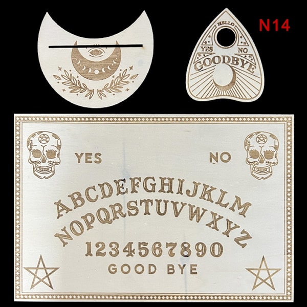 Divinasjonspendelbrett i tregravert magisk tavle Ouija Boa - Perfekt 14