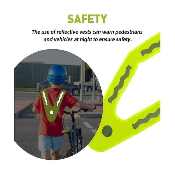Säkerhetsväst barn, 2 delar säkerhetsväst med 4 delar reflextejp, reflexväst barn