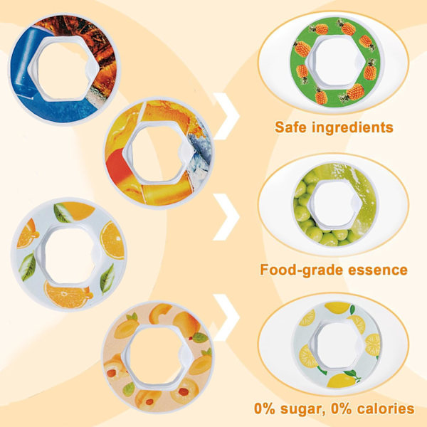 Generiske 15 stk smakskapsler for luftvannflaske, fruktige smakskapsler for drikkeflaske (flere smaker)