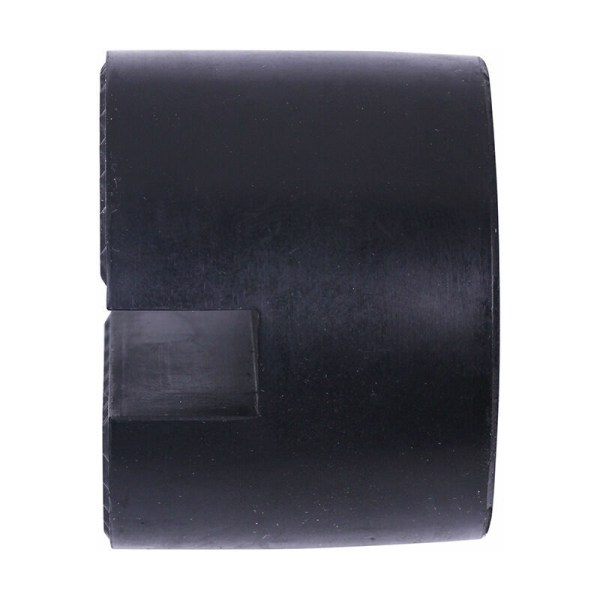 Universal svart gummiaadapter för golvuttag, mäter 5x5x3,8