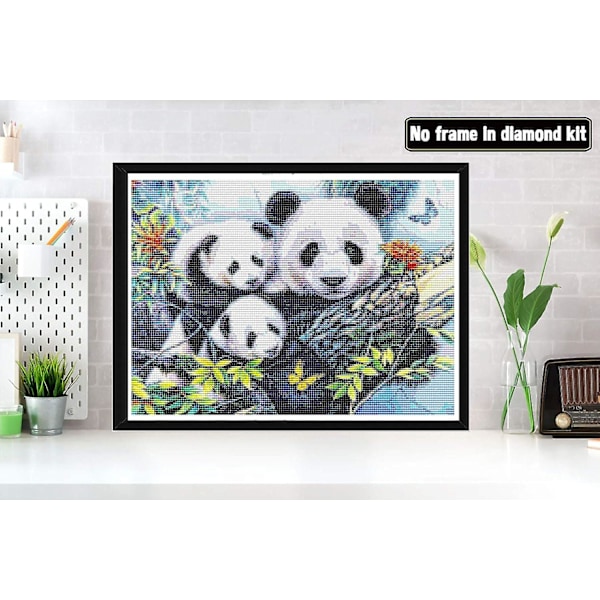 Diamantmaleri 5d Diy Diamantmaleri Panda Diy Fuld Diamant Krystal Strass Maleri Hjemmeindretning 35*45cm