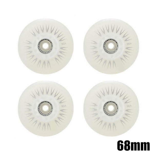 4st Flash Inline Skate Wheels 90A LED Lighting Skating Wheels 80 76 72 68 Vit 68mm