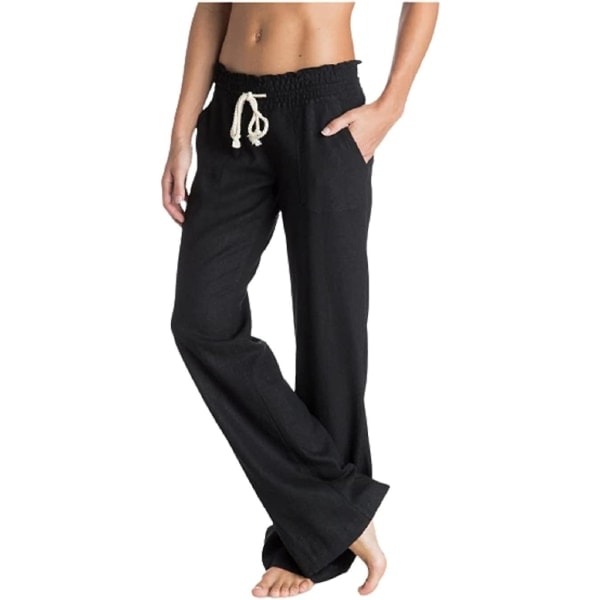Oceanside bukser dame - svart black black XS