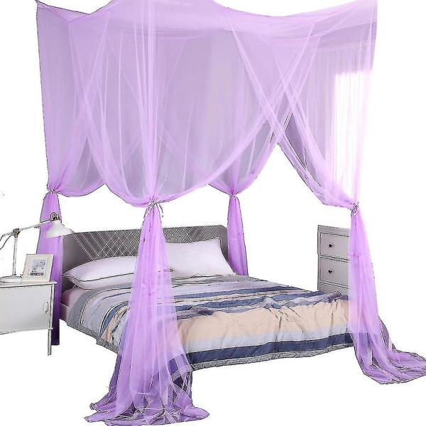 Bed Net Mosquito Nets Mosquito Net Bed Large Mosquito Net Beds Bedroom Bed Cover Flying Insect Protection( Color : Purple )