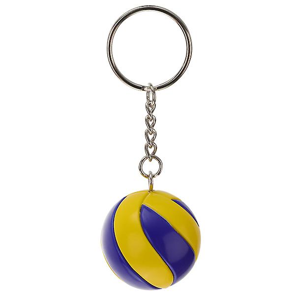 Creative Sports Nyckelring Volleyboll Nyckelring Ball Game Fan Hänge (mörkblått och gult) Bild 1 M