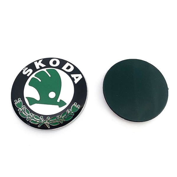 Bilemblem 2st for skoda modeller 90mm 80mm emblem huv og bagasjeluke B