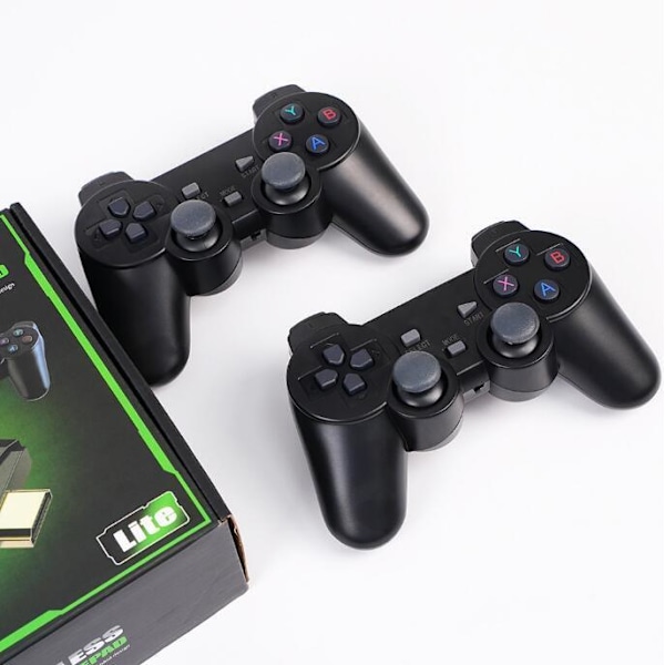 Pelikonsoli, HD-konsoli kahdella 2,4G langattomalla ohjaimella 64G 10000games