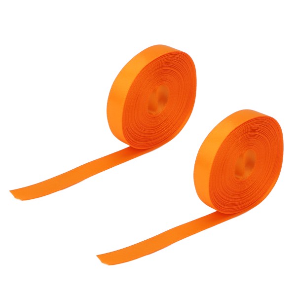 10 mm lahjanarua Vedenpitävä koristeellinen nauha DIY polyester-käärenauha 5 jaardia X 2 kpl Oranssit