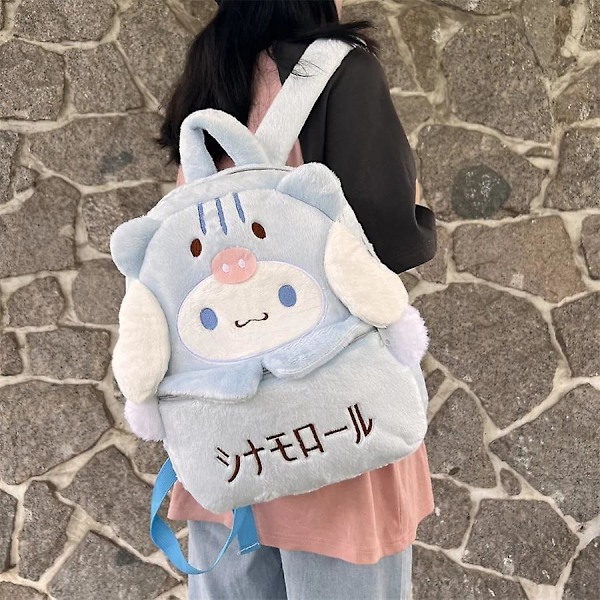 Uusi Sanrio Piirretty Söpö Plyysinen Reppu Cinnamoroll Kuromi Tyttö Sydän Suuri Kapasiteetti My Melody Olkalaukku Lapset Joululahja[HK] Cinnamoroll B Cinnamoroll B about 37x10x31cm
