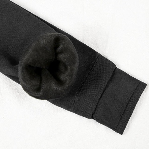 ATHVOTAR Lämpimät Talvitrikoot Naisille, Joustavat, Ohuet Fleece-trikoot, Samettiset Paksut Trikoot, Korkea Vyötärö, Seksikkäät Sukkahousut Naisille, Musta Black M