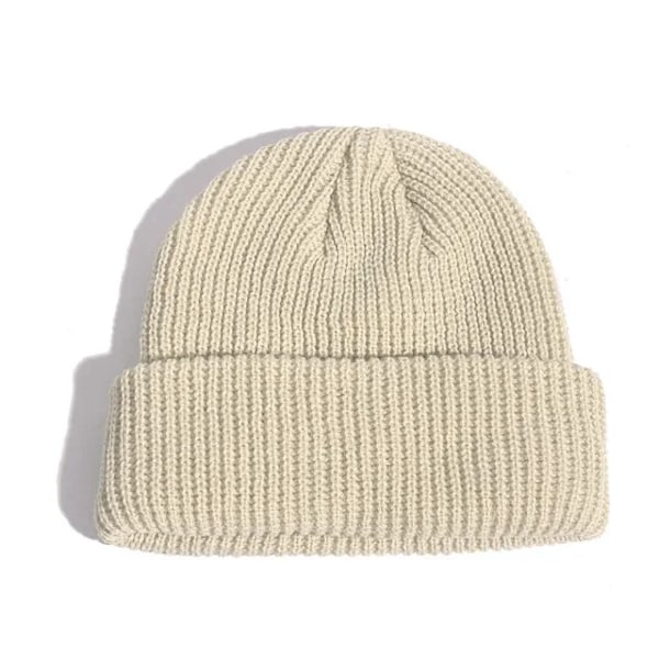 Mode Hip Hop Stickad Mössa Herr Skalmössa Kvinnor Vinter Varm Brättelös Baggy Melon Cap Manschett Docker Fisherman Beanies Hattar B