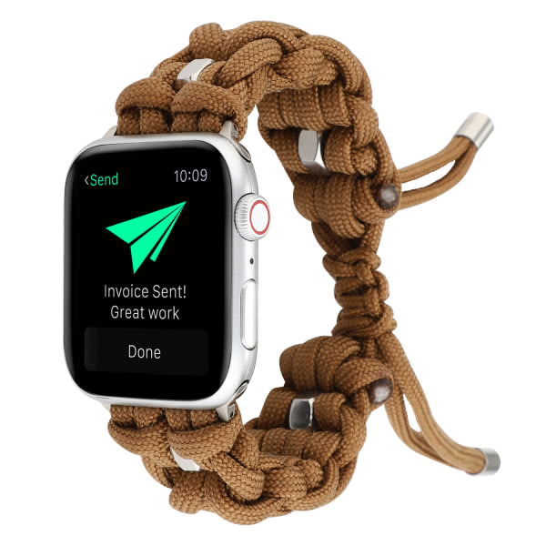 Lämplig for Apple Watch Strap Apple Watch7 Nylon Strap brun 38