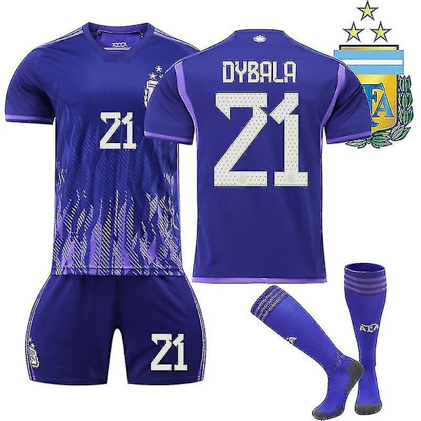 Argentina Champions Three Stars Away-tröja Dybala 21 Dybala 21 L