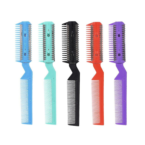 Hair Razor Comb Scissor Dubbelsidigt hår Kam Frisör Trim