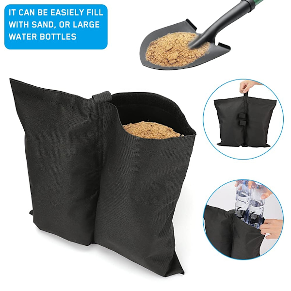4-pack tältvikter sandsäckar, viktad fotväska Ben - Perfekt