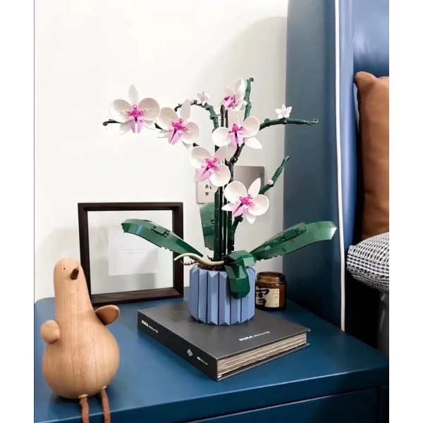 Orkidé Byggklossar Blommiga Suckulenter i Krukor för 10311 Romantiskt Set Monterade Leksaker Flickpresenter