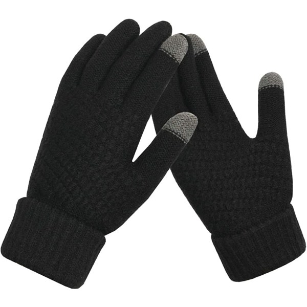 Damhandskar Vinter | Par varma stickade handskar | Thermal för utomhuscykling Löpning Jakt Klättersport