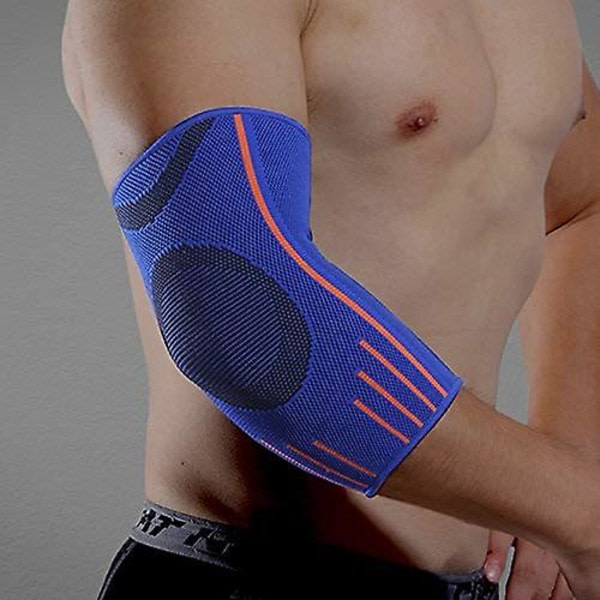 Blue Orange (msports Guard grossist för män och kvinnor Fitness Knit Arm Extended Sweat Andas Riding Armbågsskydd