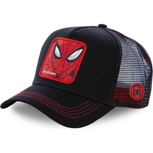 Hengittävä Spiderman-baseballlippis pojille, lasten Spider-Man-hattu Black