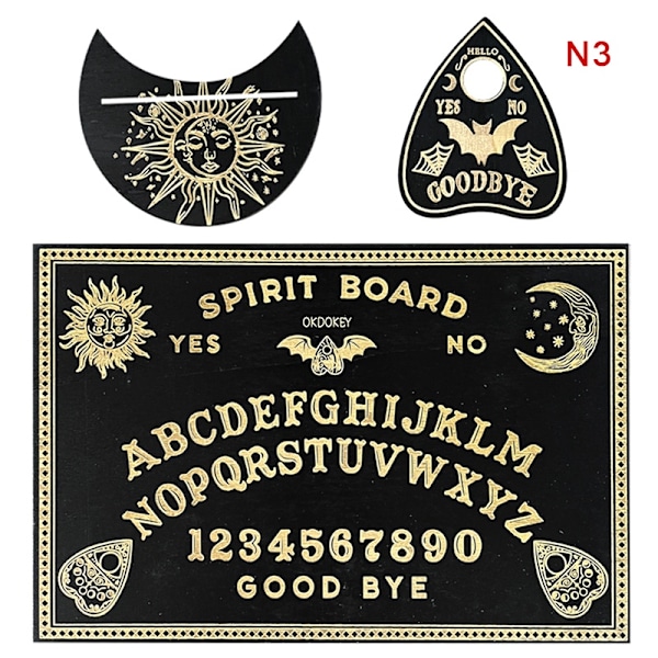 Trägraverad magisk tavla Ouija Boa - Perfekt spådomspendelbräda 3
