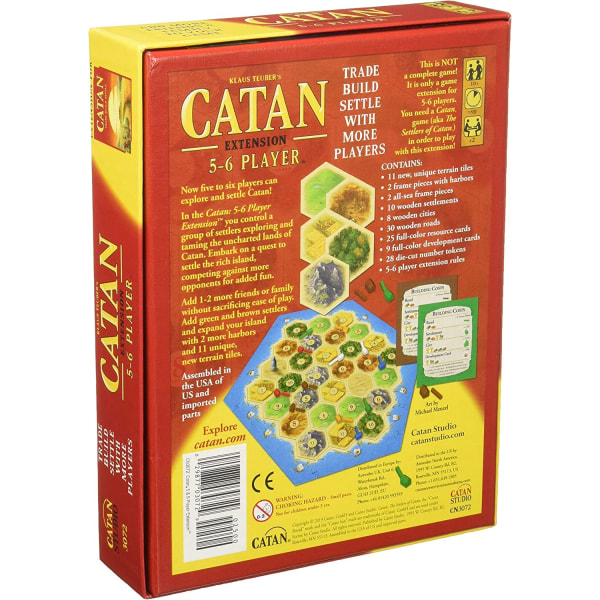 Adventures of Catan lautapeli aikuisille ja perheille, ikä 10+ Catan Red Expansion 5-6