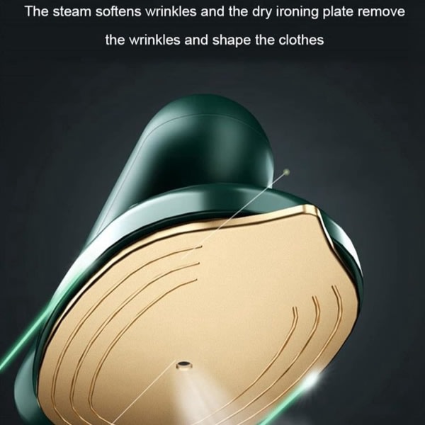 Oppgradera Micro Steam Iron Bärbar Mini Steam Strykjärn for klær Profesjonell hurtigoppvarming Håndholder torr våtstrykmaskin med spraydimma (grønn)