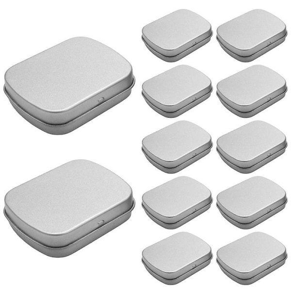 Metallbehållare - 12-pack metallplåtlåda Mini bärbar lådbehållare för att rita nål, pärlörhänge J