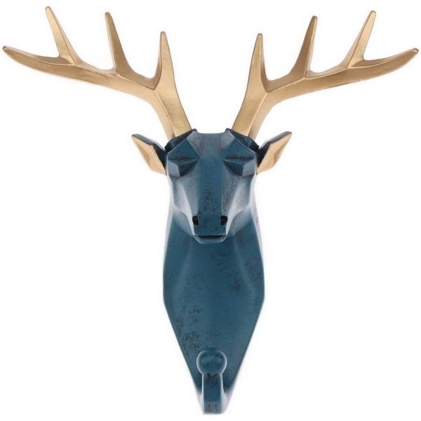 Hantverk Hem Väggdekor Snygg Djurhuvud Blue Deer Resin Carto