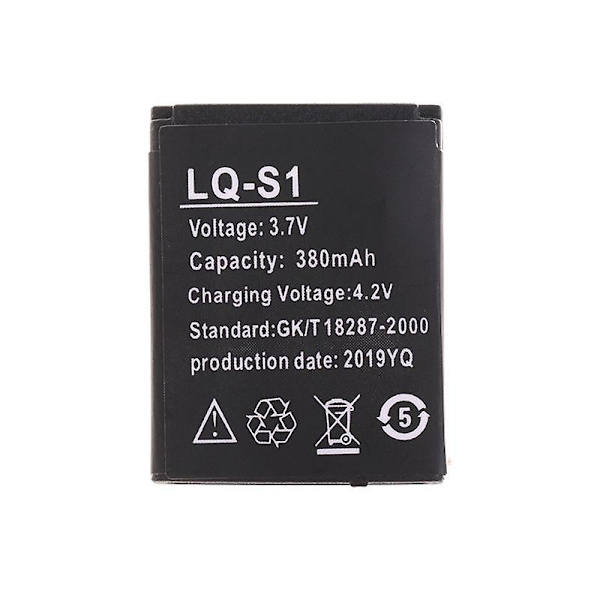 LQ-S1 3.7V 380mAh Uppladdningsbart Li-ion-batteri för Smartwatch Nytt