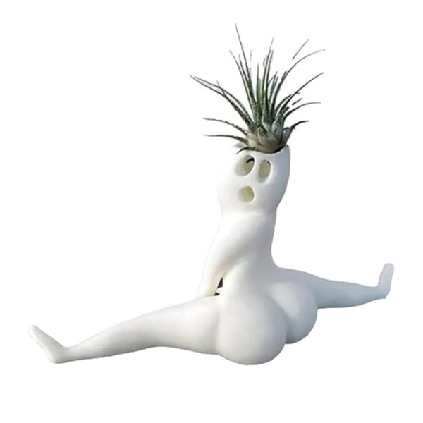 Funny Ghosts Resin Planter Ornament Resuable Airs Plant Display Kruka för för fönster TV-skåp Blomkruka