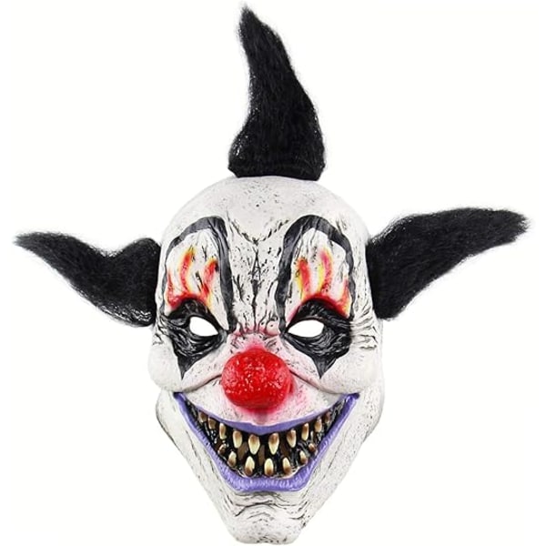 Halloween Horror Clown Maske Krybende Fuld Ansigt Djævelmaske Cosplay Rekvisit Joker Maske til Karneval Kostumefest