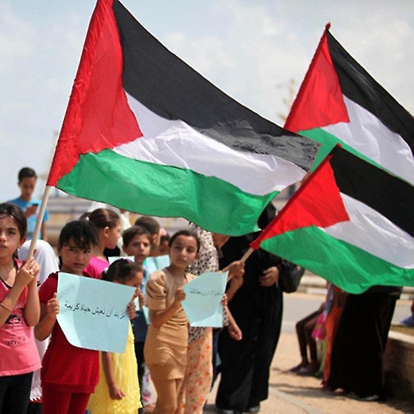 Stor Palestina Flagga 5 fot Palestina Flagga Emblem Stöd Palestina Fredsflaggor Lättvikt Hållbar 3x5ft