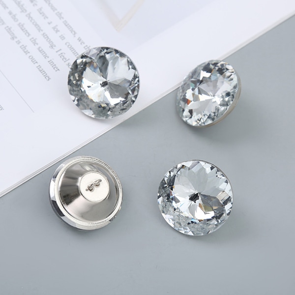 10 stk 20 mm Krystal Rhinestone-knapper Passer til Sofa Møbler Ba