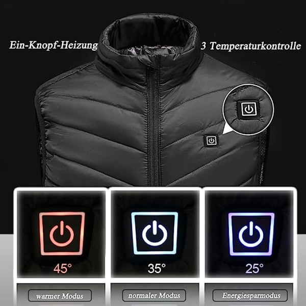 With heated vest, suitable for outdoor cycling, skiing, fishing