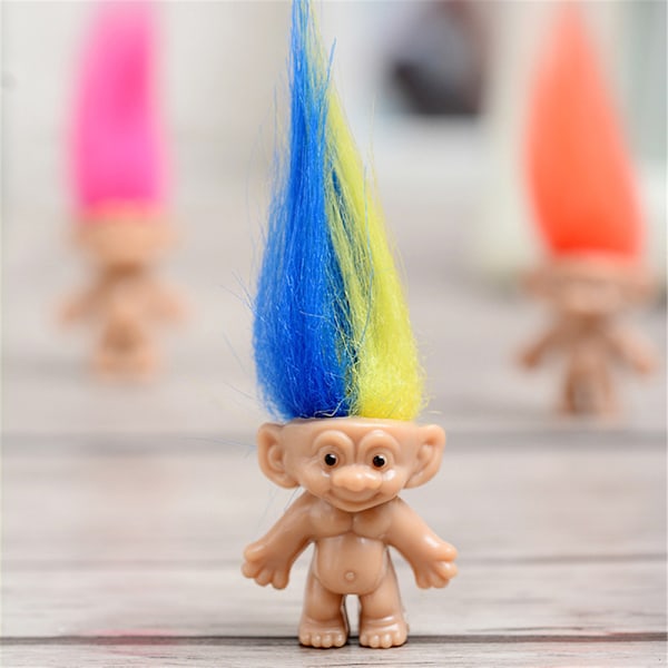 10 stk Mini Vintage Troll Lykke Dukke Små Actionfigurer