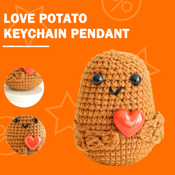 Alla hjärtans dag kärlek potatis nyckelring hänge Snygg ryggsäck nyckelring hänge för älskare Par älskar potatis