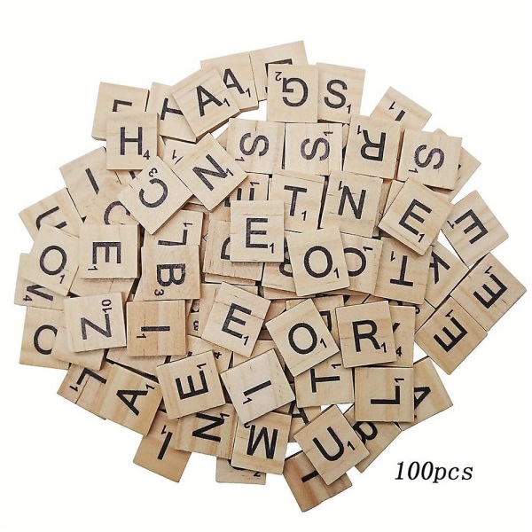 100 st trä alfabet pussel A-Ö versaler för barn tidig utbildning pussel bokstav träflis leksaker