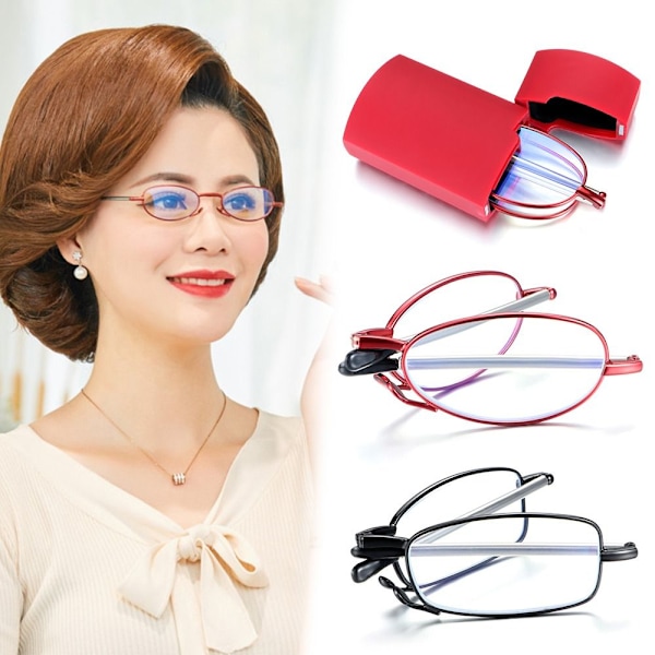 Foldbare læsebriller Presbyopia Briller RØD STYRKE 2,5X Rød Red Red Strength 2.5x-Strength 2.5x