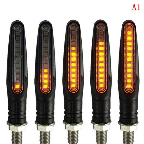 2 stk universelle blinklys til motorcykel LED blinklys indikator Gul 2 stk