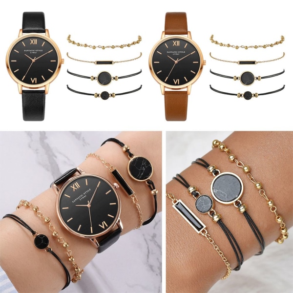 Klokke Quartz Armbåndsur SVART Black