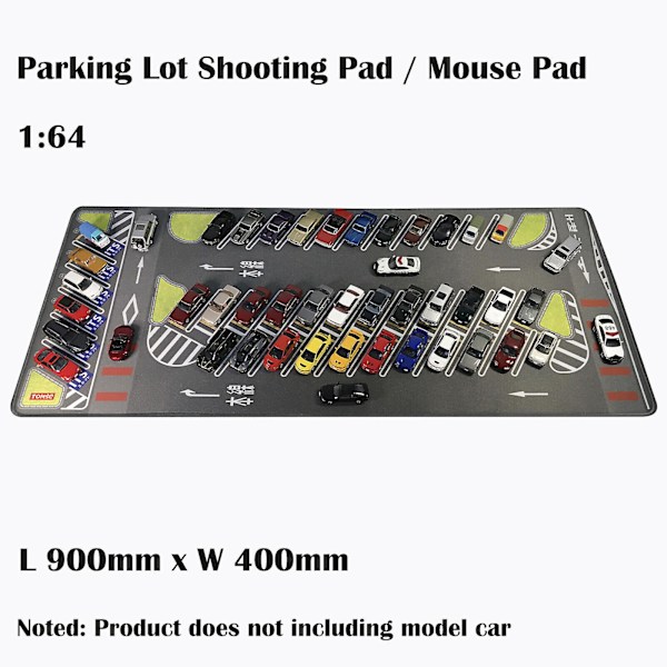 1/64 Parkeringsplassmatte Modellbil Kjøretøy Scene Display Stor Garasje Leke Musmatte *1 W