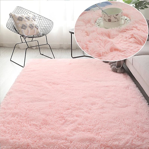 Bløde regnbuetæpper til børneværelset, bløde, luvtæpper, stue, børn, babyværelse, børnehave, legerum, sød indretningstæppe, lyserød light pink 140x200cm