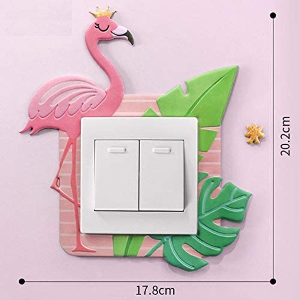2 stk Unicorn Light Switch Stickers Cover Switches Kids 3D