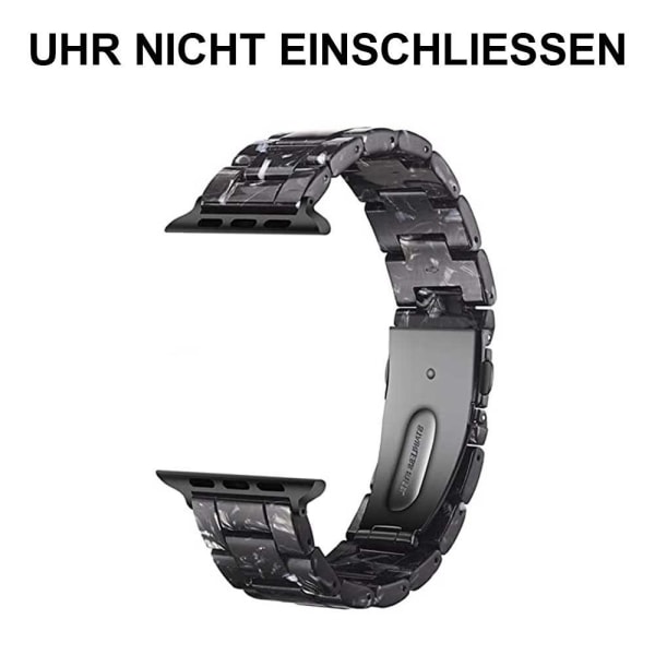 Rem kompatibel med Apple Watch Band 42 mm/44 mm Series 5/4/3/2/1, Slim Resin Armbånd Udskiftning Urrem Tilbehør