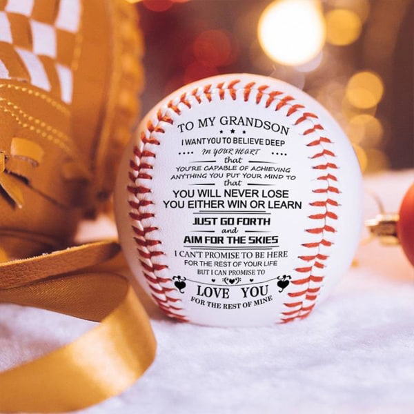 Gummi inre blød baseball julklapp softball boll med høj elasticitet du kommer aldrig at miste graverade handgjorda baseballs