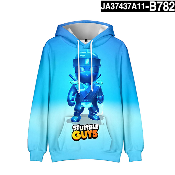 Stumble Guys 3D-tryckt Hoodie Barnkappa Hoodie Ytterkläder 11 11 100