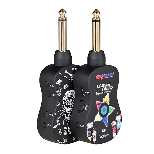 UHF B9 Bluetooth Trådløst Gitarrsender-Mottaker System Oppladbar for Elektrisk Gitar og Bass