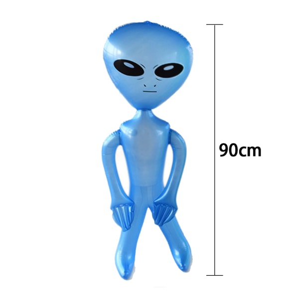 Jumbo Oppbl?sbar Alien 3-pack - Alien Inflate Toy f?r barn - Blå
