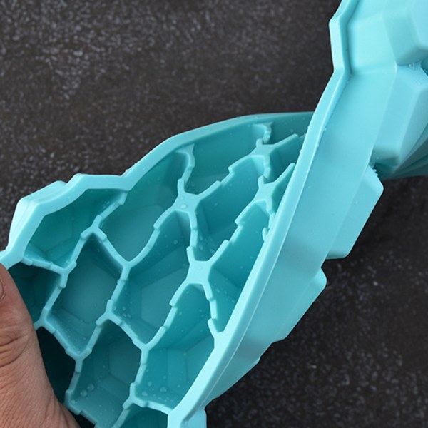 Kreativ gör-det-själv-silikonform med lås Förtjocka Kylskåp av livsmedelskvalitet Bekväm köksredskap Grön
